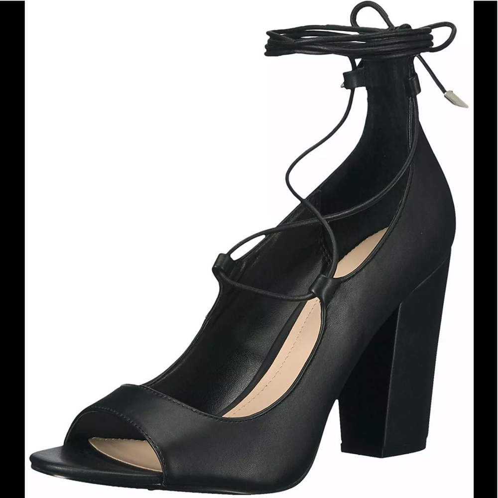 Calvin Klein Salinas leather tie up pumps